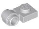 4081b-86G Platte plaat 1x1 met gesloten clip (dikke ring) grijs, licht (blauwachtig) gebruikt *1L187/1