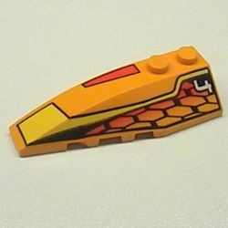 41748pb006-31G Steen, wig 6x2 links met Racer patroon oranje, midden gebruikt *5S041