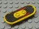 42511pb04-3 Skateboard met zwarte wielen met grijs en oranje motief geel NIEUW *0D0000
