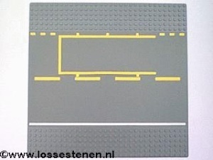 44336pb02-85 Wegenplaat 32x32 recht met startvak grijs, donker (blauwachtig) NIEUW *3K000