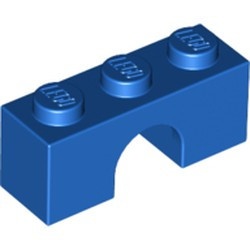 4490-7G Steen, boog 1x3x1 hoog blauw gebruikt *1L404