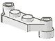 4590-1G Platte plaat 1x4 offset (plaat 2 x1+gaten links en rechts) wit gebruikt *1D012