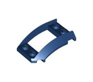 47755-63 Wigplaat gebogen 4x3 open met 4 noppen (raam) blauw, donker NIEUW *0B008