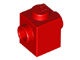 47905-5 Steen 1x1 noppen 2 zijden tegenover elkaar rood NIEUW *1L035
