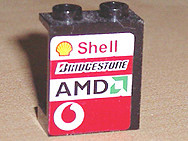 4864bpb30L-11G Paneel 1x2x2 Shell, Bridgestone en Vodafoon (links) zwart gebruikt *0D0000