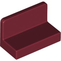 4865b-59 Paneel 1x2x1 (bankje) vlak afgeronde hoeken rood, donker NIEUW *1L419