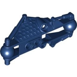 53563-63G Bionicle Piraka onderarm met 2x Joint Ball blauw, donker gebruikt *