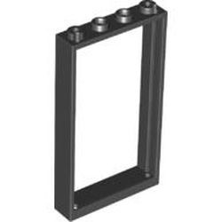 60596-11 Deurpost /raamframe 1x4x6 (2 gaatjes bovenin) zwart NIEUW *1L234