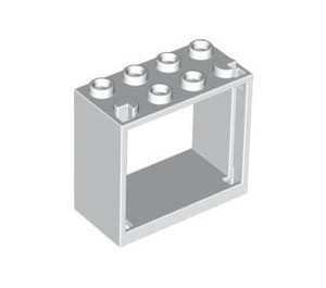 60598-1G Raam 2x4x3 Frame breed zie paneel 4133 OPEN NOPPEN wit gebruikt *