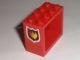 60598pb001-5G Raam 2x4x3 Brandweerlogo rood gebruikt *