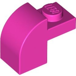 6091-47 Steen 2x1 met afgeronde kop en nop roze, donker NIEUW *1L091/92