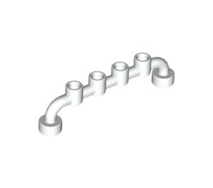 6140-1G Balk met vier noppen wit gebruikt *1L051