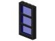 6160c05-11G Raam 1x4x6 Frame met 3 vakken VASTE ruit donkerblauw zwart gebruikt *