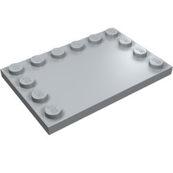 6180-86G Tegel 4x6 met noppen zijkant grijs, licht (blauwachtig) gebruikt *5K0000