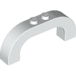 6183-1 Steen, boog180 graden 1x6x2 boven rond wit NIEUW *1L095