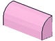 6191-104 Steen, 1x4x 1 1/3 met afgeronde top, geen noppen roze, helder NIEUW *1L096