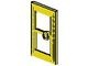 7930-3G Deur 1x3x4 met 2 ruiten- zie frame 3579 geel gebruikt *1L0000