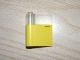 801a-3G Deur 1x3x3 links met ruit boven horizontale hendel geel gebruikt *1L0000