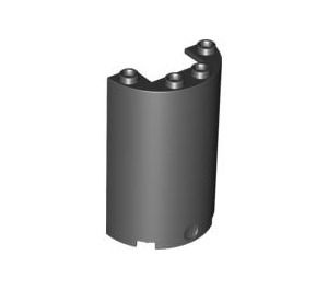 85941-11 Cylinder, half 2x4x5 met 1x2 uitsnede zwart NIEUW *