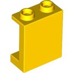 87552-3G Paneel 1x2x2 met kleine zijschotjes geel gebruikt *1L441