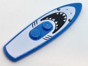 90397pb007-42 Surfbord met haai blauw, midden NIEUW *0B0000