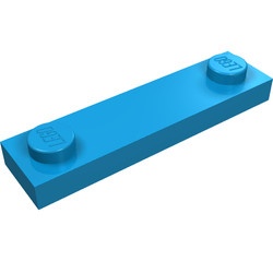 92593-153 Platte plaat 1x4 twee noppen buitenkant blauw, donkerazuur NIEUW *1L328