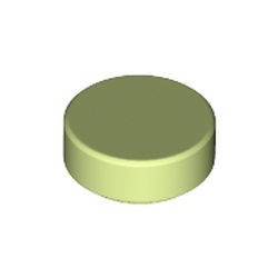 98138-158 Tegel 1x1 ROND geelgroen NIEUW *1L139+40