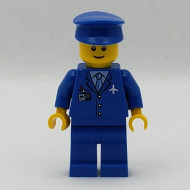 air046G Airport - Blauwe jas en das, blauwe hoed, blauwe benen gebruikt *0M0000
