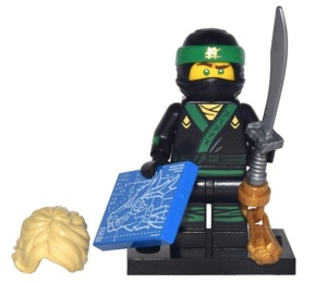 coltlnm-3 The Ninjago Movie- Lloyd met tegel, zwaard, voetstuk NIEUW *0M0000