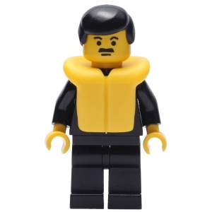 cop032G POLITIE - Suit met Sheriff Star, zwart haar, Life Vest gebruikt *0M0000