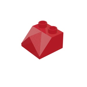 HU007 DAKPAN 2x2 dubbele hoek binnen DUPLO compatible rood NIEUW *