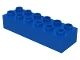 HU2300-7 COMPATIBEL met DUPLO steen 2x8 (Hubelino) blauw NIEUW *