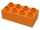 HU3011-4 COMPATIBEL met DUPLO steen 2x4 (Hubelino) oranje NIEUW *