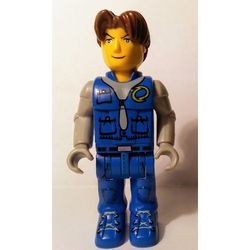 js002G Jack Stone in blauw Pants and Vest met Gray Shirt gebruikt *0M0000