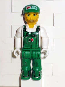 js024 Mechanic in groene Overalls met Octan Patroon NIEUW *0M0000