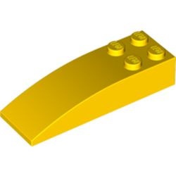LEGO 44126-3G Dakpan 6x2 gebogen met vier noppen geel gebruikt *1L0004180546