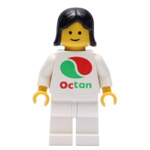 oct046G Octan - wit Logo met zwart haar, witte benen gebruikt *0M0000