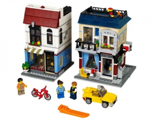 Set 31026-GB Bike shop&Café gebruikt deels gebouwd *B036