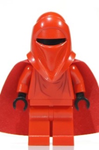 sw0040bG Star Wars:Imperial Guard met zwarte handen en rode cape gebruikt *0M0000