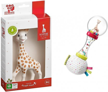 Pachet Girafa Sophie si zornaitoare Maracas