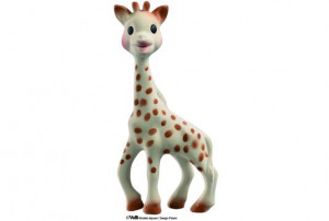 Set Girafa Sophie si figurina din cauciuc pentru rontait So Pure"