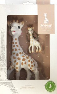 Vulli Set aniversar Girafa Sophie in cutie cadou cu breloc