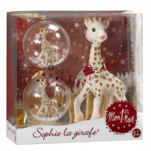 Set cadou "Primul meu Craciun Girafa Sophie"