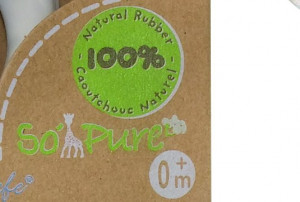 Set Girafa Sophie si figurina din cauciuc pentru rontait So Pure"