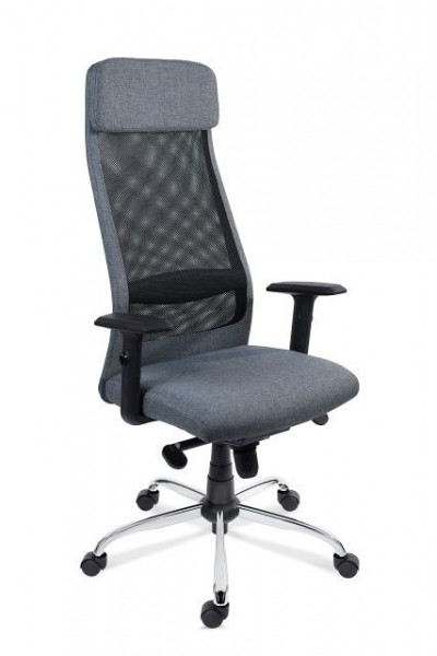Scaun ergonomic operational pentru birou cu spatar inalt, gri SSB-21