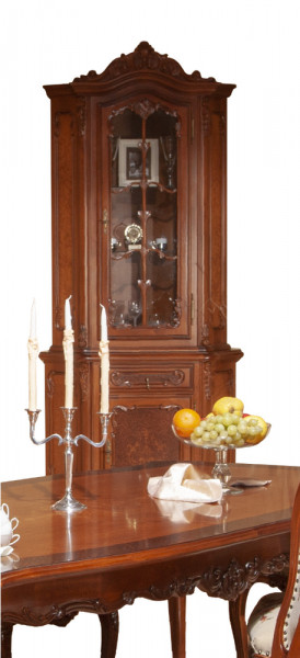 Bufet-vitrina colt din lemn masiv MDBU-36