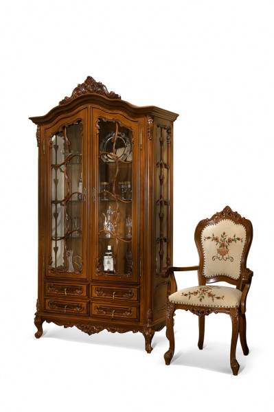 Cristalier 2 usi cu elemente ornamentale MDBU-38