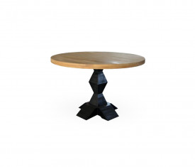 Masa rotunda inspirata de Brancusi din lemn masiv MAMR-2