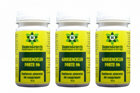 Ginesenciclin Forte 86 - 3 x 60 comp - Pachet Economic Data expirarii: 15.03.2025