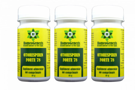 Otorespirin Forte 78 - 3 x 60 comp - Pachet Economic Data expirarii: 18.03.2025